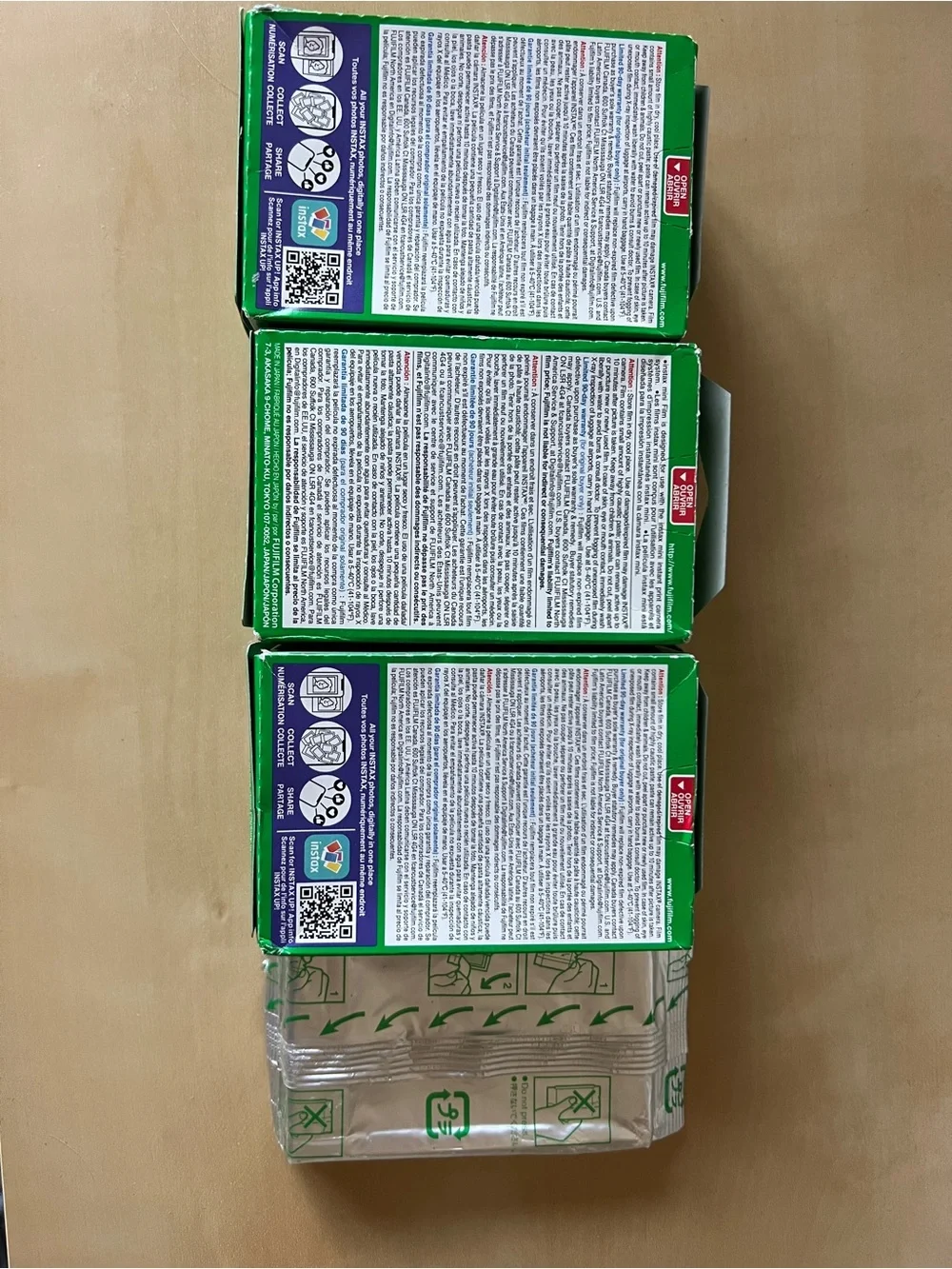 Fujifilm Instax Mini Instant Film Packs - White and Green Accents